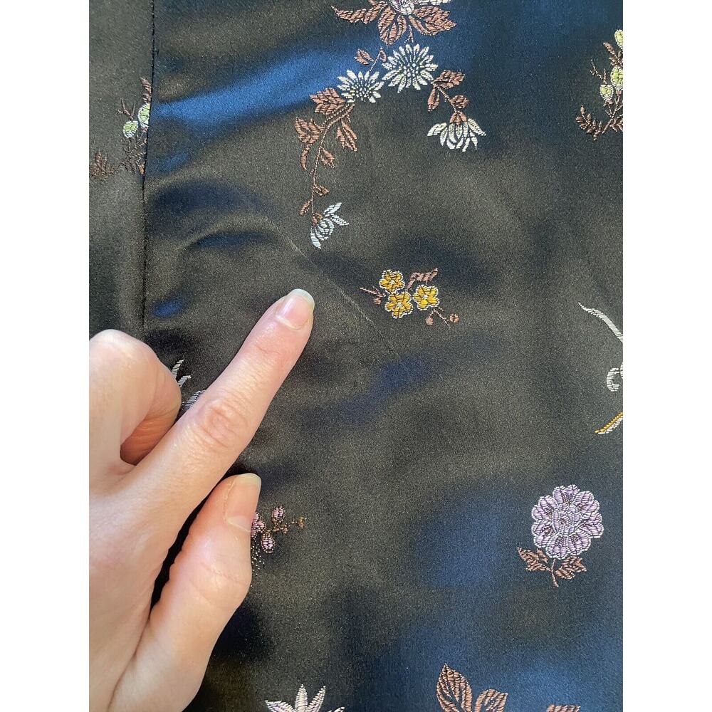 Cheongsam Dress Womens Large* & Purse Black Satin Geisha Oriental Asian Mini - Picture 7 of 16